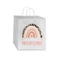 Infection Prevention Preventionist Leopard Rainbow T Shirt Star Paper Bag - 13 X 7 X 13 | Artistshot