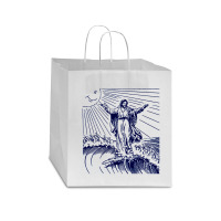 Surfing Jesus, Cool Surf Vintage, The Surfing Jesus, Surfing Jesus, Vi Star Paper Bag - 13 X 7 X 13 | Artistshot