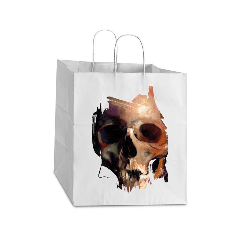 Skull, Skull Art, Skull Vintage, Skull Painting, Love Skull, Skeleton, Take Out Paper Bag - 14 X 10 X 15 1/2 | Artistshot