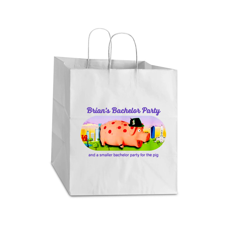 Brian's Bachelor  Party Take Out Paper Bag - 14 X 10 X 15 1/2 | Artistshot