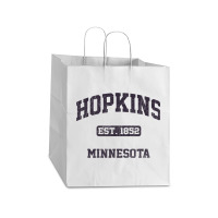 Hopkins Minnesota Mn Vintage State Athletic Style Take Out Paper Bag - 14 X 10 X 15 1/2 | Artistshot