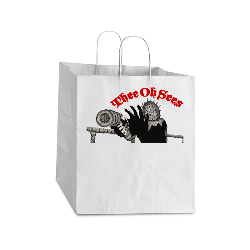 Thee Oh Sees Take Out Paper Bag - 14 X 10 X 15 1/2 | Artistshot