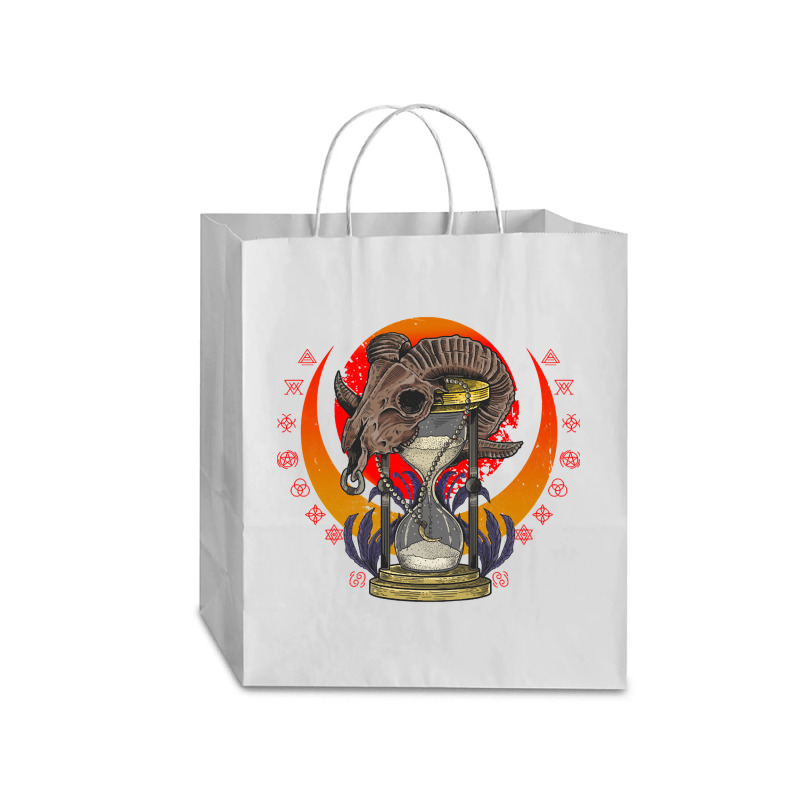 Ram Skull, Ram Skull Art, Ram Skull Vintage, Ram Skull Painting, Ram,  Traveler Paper Bag -13 X 6 X 15 3/4 | Artistshot