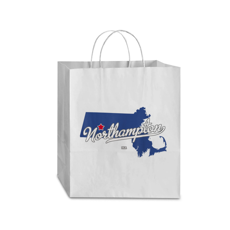 Northampton Massachusetts Ma Map Traveler Paper Bag -13 X 6 X 15 3/4 | Artistshot