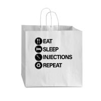 Eat Sleep Injections Repeat Filler Nurse Injector T Shirt Vogue Paper Bag - 16 X 6 X 12 | Artistshot