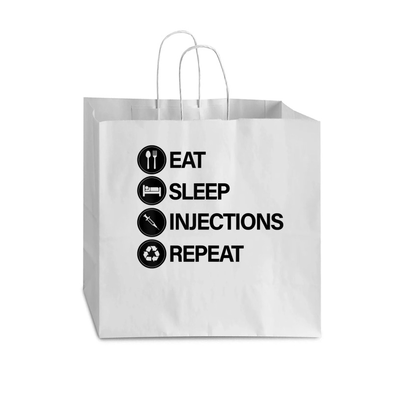 Eat Sleep Injections Repeat Filler Nurse Injector T Shirt Vogue Paper Bag - 16 X 6 X 12 | Artistshot