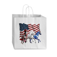 Horse American Flag, Horse American Flag Art, Horse American Flag Vint Vogue Paper Bag - 16 X 6 X 12 | Artistshot