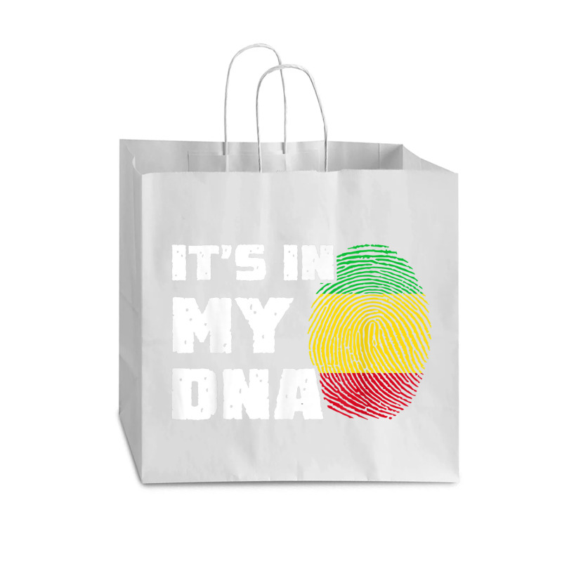 It's In My Dna Mali Flag Fingerprint Men Women Vogue Paper Bag - 16 x 6 x 12 by Fashzilla | Artistshot