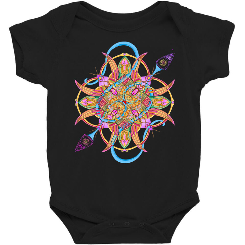 Mandala T  Shirt Tailed Mandala T  Shirt Baby Bodysuit | Artistshot