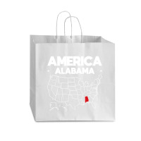 Usa Alabama, Usa Alabama Vintage, Usa Alabama Art, Usa Alabama Paintin Vogue Paper Bag - 16 X 6 X 12 | Artistshot