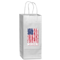 American Flag, American Flag Vintage, American Flag Art, American Flag Wine Paper Bag - 5 1/2 X 3 1/4 X 13 | Artistshot