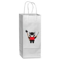 Samurai Kitty Cat Wine Paper Bag - 5 1/2 X 3 1/4 X 13 | Artistshot