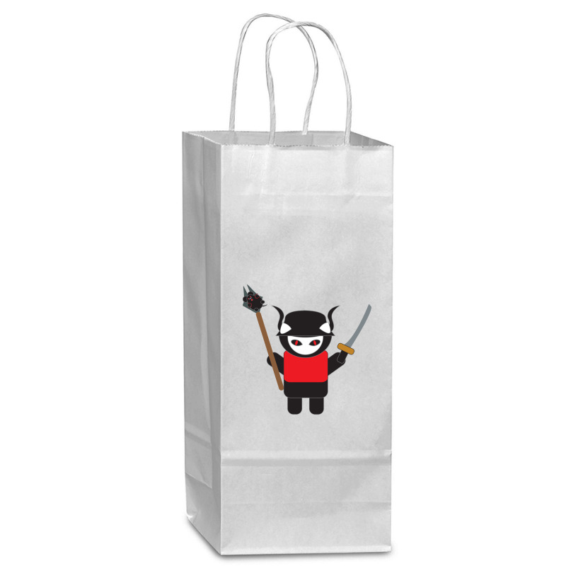 Samurai Kitty Cat Wine Paper Bag - 5 1/2 X 3 1/4 X 13 | Artistshot