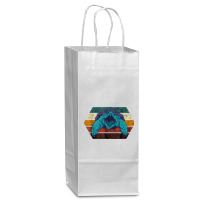 Snapping Turtle Retro Reptile Lover Sea Animal Snap Turtle Wine Paper Bag - 5 1/2 X 3 1/4 X 13 | Artistshot