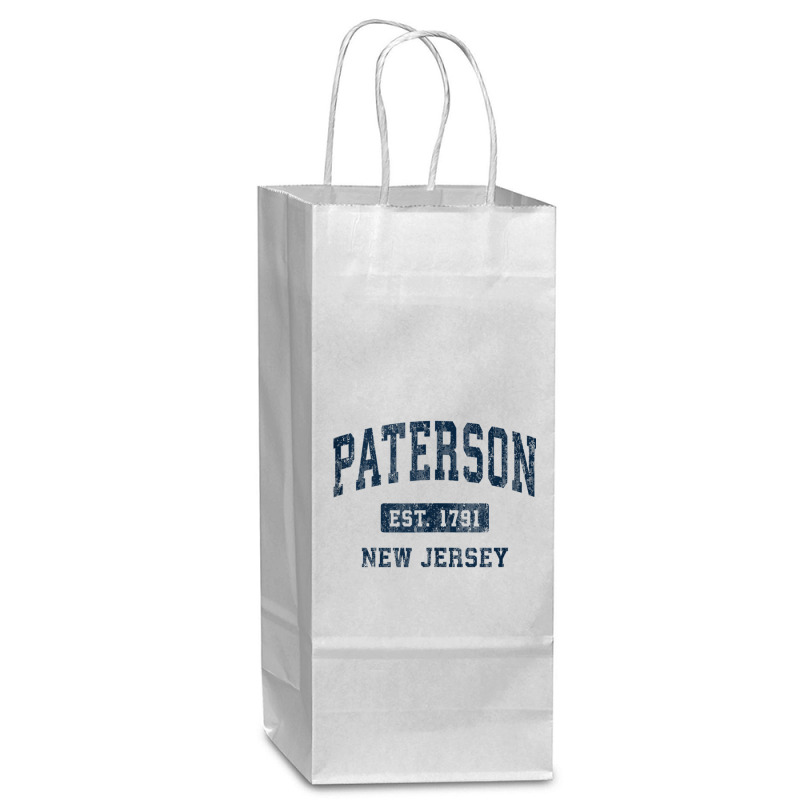 Paterson New Jersey Nj Vintage Athletic Sports Design Tank Top Wine Paper Bag - 5 1/2 X 3 1/4 X 13 | Artistshot