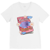 Bookish Passport V-neck Tee | Artistshot