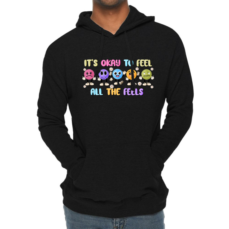 It's Okay To Feel All The Feels Lightweight Hoodie | Artistshot