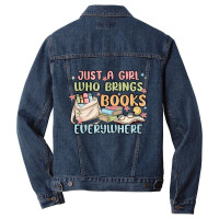 Just A Girl Who Brings Books Everywhere Men Denim Jacket | Artistshot