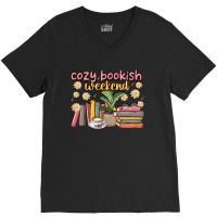 Cozy Bookish Weekend V-neck Tee | Artistshot