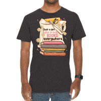 Just A Girl Who Brings Books Everywhere Vintage T-shirt | Artistshot