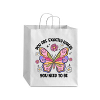 You Are Exactly Where You Need To Be Debie Paper Bag - 10 X 5 X 13 | Artistshot