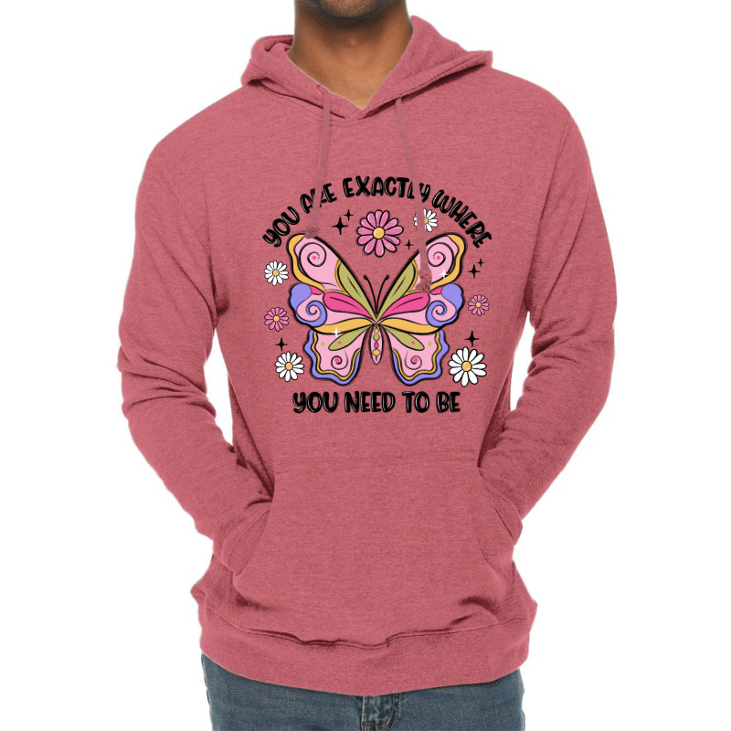 You Are Exactly Where You Need To Be Lightweight Hoodie | Artistshot