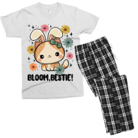 Bloom Bestie Cat Men's T-shirt Pajama Set | Artistshot