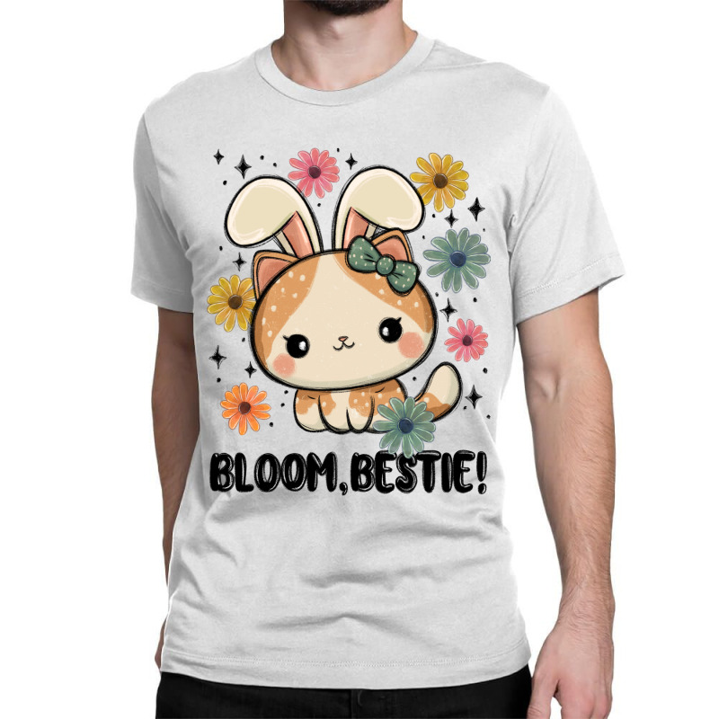 Bloom Bestie Cat Classic T-shirt | Artistshot