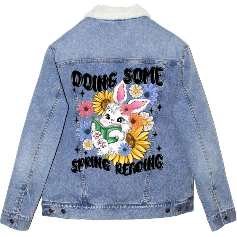 Doing Some Spring Reading Unisex Sherpa-lined Denim Jacket | Artistshot