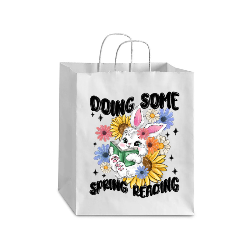 Doing Some Spring Reading Debie Paper Bag - 10 X 5 X 13 | Artistshot