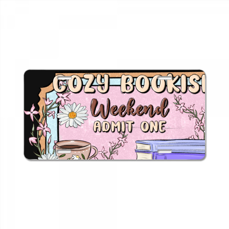 Cozy Bookish Weekend Ticket License Plate | Artistshot