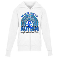 We Wear Blue For Autism Accept Understand Love Youth Zipper Hoodie | Artistshot