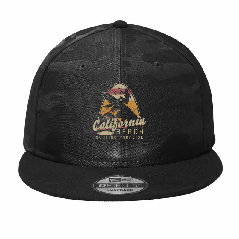 California Beach Surfing Paradise Camo Snapback by Heri Iye | Artistshot