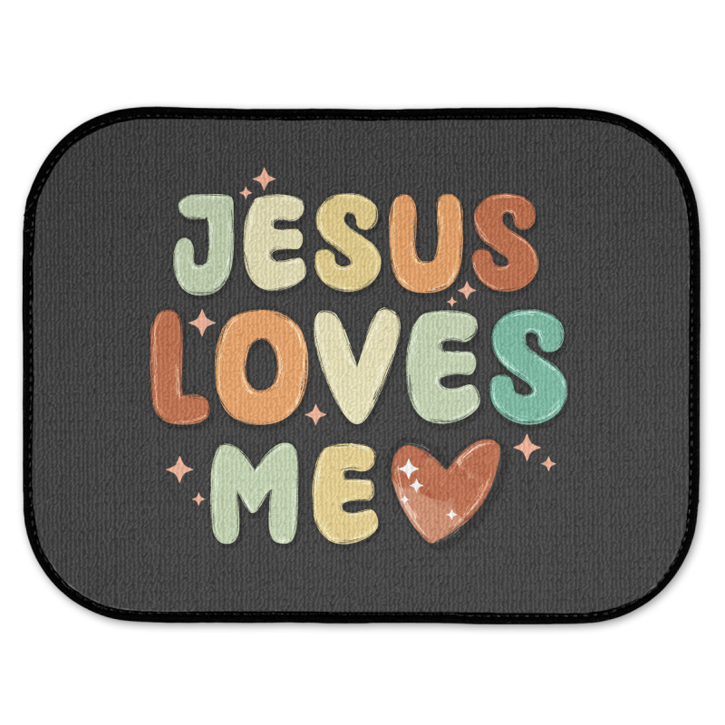 Jesus Loves Me Rear Car Mat | Artistshot