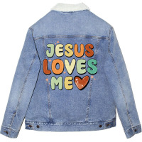 Jesus Loves Me Unisex Sherpa-lined Denim Jacket | Artistshot