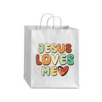 Jesus Loves Me Debie Paper Bag - 10 X 5 X 13 | Artistshot