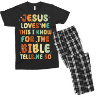 Jesus Loves Me This I Know For The Bible Tells Me Men's T-shirt Pajama Set | Artistshot