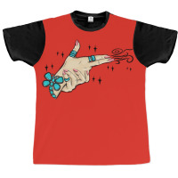 Western Turquoise Gun Hand Graphic T-shirt | Artistshot