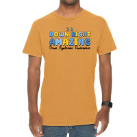 Down Right Amazing Down Syndrome Awareness Vintage T-shirt | Artistshot