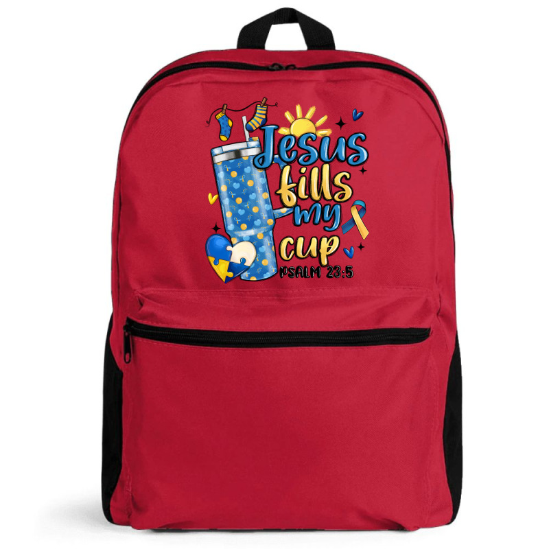 Down Syndrome Jesus Fills My Cup Backpack | Artistshot