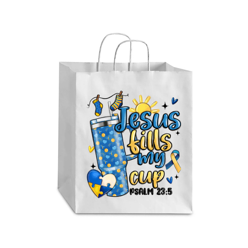 Down Syndrome Jesus Fills My Cup Debie Paper Bag - 10 X 5 X 13 | Artistshot