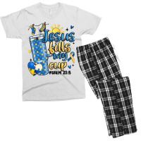 Down Syndrome Jesus Fills My Cup Men's T-shirt Pajama Set | Artistshot