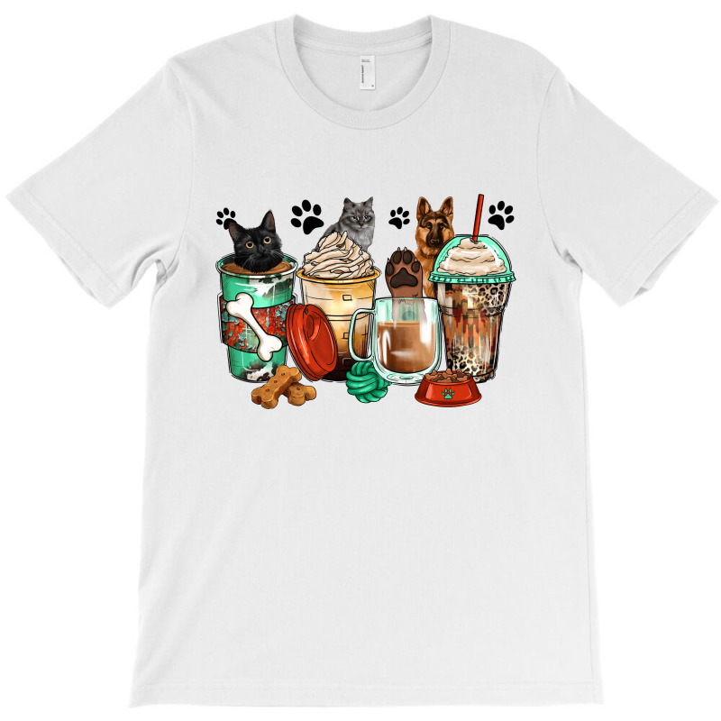 German Shepherd Black And Grey Cat Coffee Cups T-shirt | Artistshot