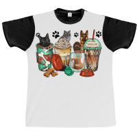 German Shepherd Black And Grey Cat Coffee Cups Graphic T-shirt | Artistshot