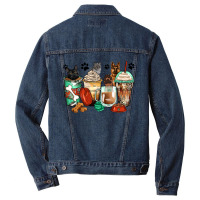 German Shepherd Black And Grey Cat Coffee Cups Men Denim Jacket | Artistshot