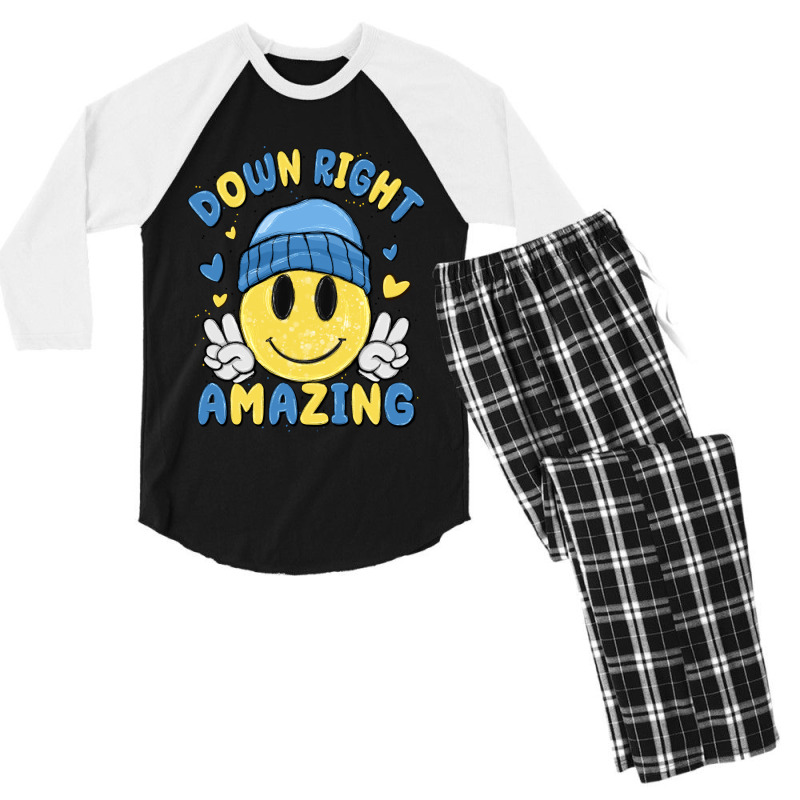 Down Right Amazing Men's 3/4 Sleeve Pajama Set | Artistshot