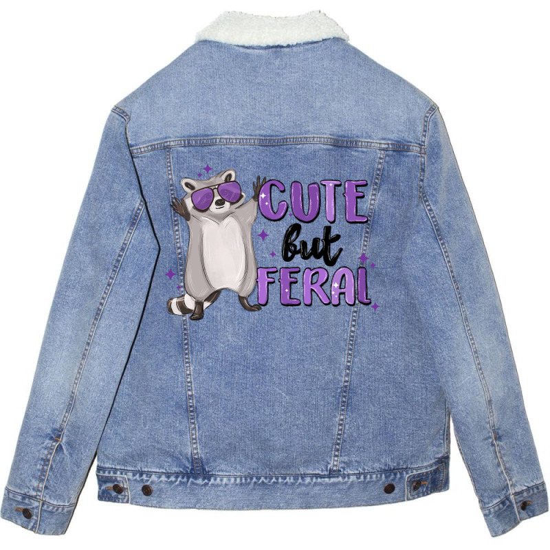 Cute But Feral Unisex Sherpa-lined Denim Jacket | Artistshot