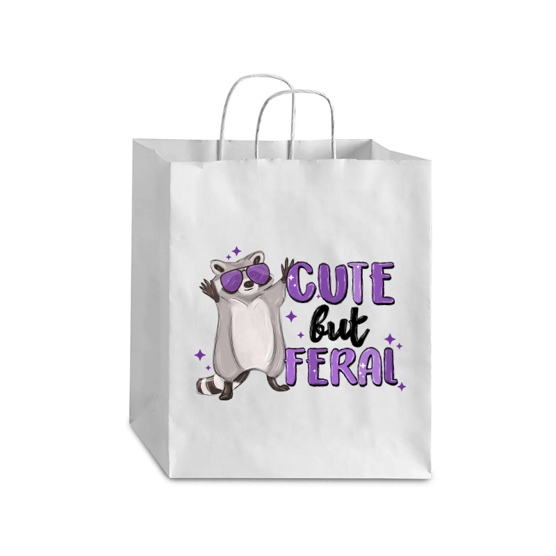 Cute But Feral Debie Paper Bag - 10 X 5 X 13 | Artistshot