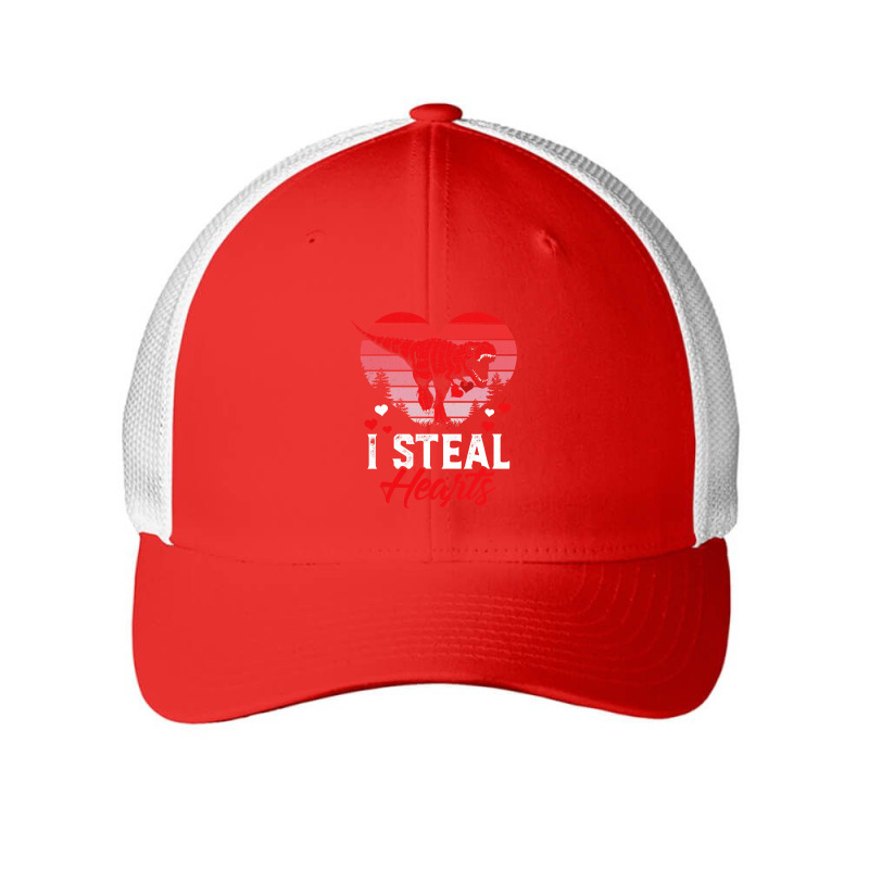 I Steal Hearts Tshirt Valentines Day Dinosaur Boys Kid (19) Mesh Cap | Artistshot