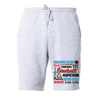 Baseball Typography Words Fleece Short | Artistshot